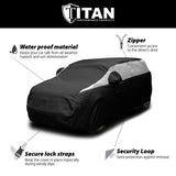 Titan Premium Multi-Layer PEVA Car Cover for Compact SUV 170-187 Inches Long - Jet Black