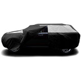 Titan Jet Black Poly 210T Car Cover for Compact SUVs 170-187 Inches Long
