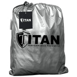 Titan Jet Black Poly 210T Car Cover for Mid-Size SUVs 188-206 Inches Long