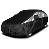 Titan Jet Black Poly 210T Car Cover for Sub-Compact Sedans 163-175 Inches Long