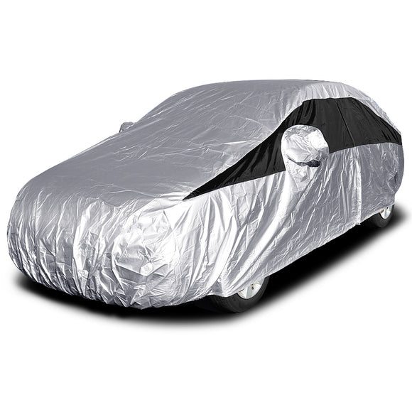 Titan Lightweight Poly 210T Car Cover for Sub-Compact Sedans 163-175 Inches Long
