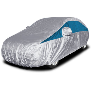 Titan Brilliant Color 210T Car Cover for Sub-Compact Sedans 163-175 Inches Long (Bondi Blue)