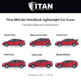 Titan Premium Multi-Layer PEVA Car Cover for Hatchbacks 165-181 Inches Long