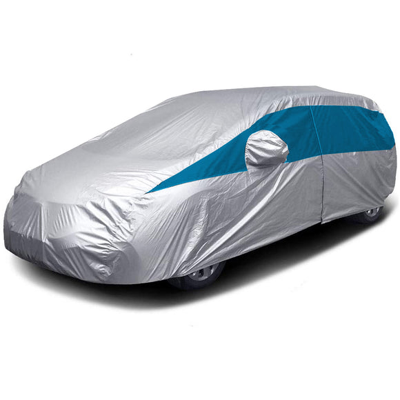 Titan Brilliant Color Poly 210T Car Cover for Hatchbacks 165-181 Inches Long (Bondi Blue)
