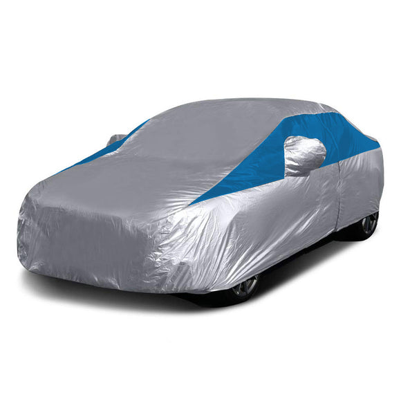 Titan Brilliant Color Poly 210T Car Cover for Compact Sedans 176-185 Inches Long (Bondi Blue)