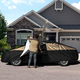 Titan Premium Multi-Layer PEVA Car Cover for Compact Sedans 176-185 Inches Long - Golden Night