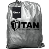 Titan Jet Black Poly 210T Car Cover for Compact Sedans 176-185 Inches Long