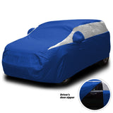 Titan Brilliant Color Poly 210T Car Cover for Compact SUVs 170-187 Inches Long (Electric Blue)