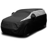 Titan Jet Black Poly 210T Car Cover for Compact SUVs 170-187 Inches Long
