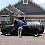 Titan Jet Black Poly 210T Car Cover for Compact SUVs 170-187 Inches Long