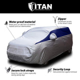 Titan Brilliant Color Poly 210T Car Cover for Compact SUVs 170-187 Inches Long (Midnight Blue)
