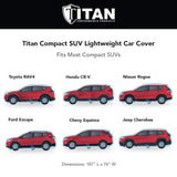 Titan Brilliant Color Poly 210T Car Cover for Compact SUVs 170-187 Inches Long (Midnight Blue)
