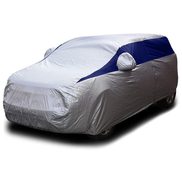 Titan Brilliant Color Poly 210T Car Cover for Compact SUVs 170-187 Inches Long (Midnight Blue)