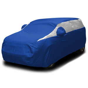 Titan Brilliant Color Poly 210T Car Cover for Compact SUVs 170-187 Inches Long (Electric Blue)
