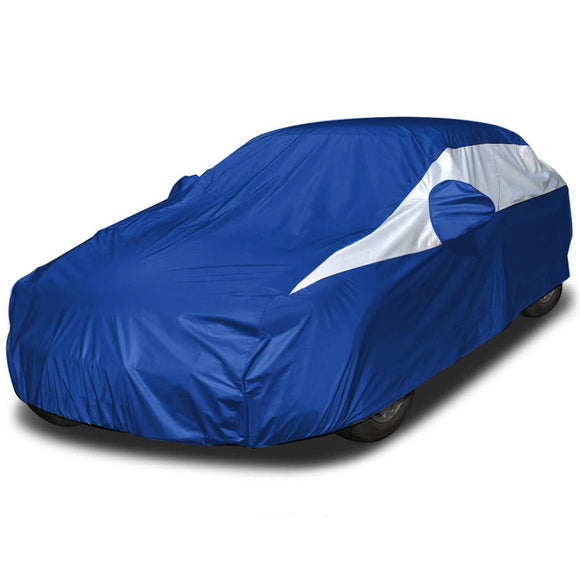 Titan Brilliant Color Poly 210T Car Cover for Sedans 186-202 Inches Long (Electric Blue)