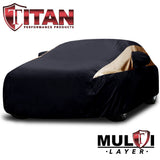 Titan Premium Multi-Layer PEVA Car Cover for Sedans 186-202 Inches Long - Golden Night