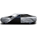 Titan Premium Multi-Layer PEVA Car Cover for Sedans 186-202 Inches Long - Silver and Black