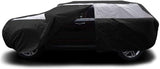 Titan Jet Black Poly 210T Car Cover for Large SUV 207-212 Inches Long