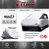 Titan Premium Multi-Layer PEVA Car Cover for Wrangler 4-Door SUVs 164-184 Inches Long