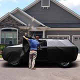 Titan Jet Black Poly 210T Car Cover for Large SUV 207-212 Inches Long
