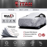 Titan Premium Multi-Layer PEVA Car Cover Mid-Size SUVs 188-206 Inches Long