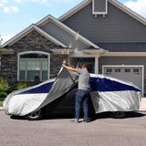 Titan Brilliant Color Poly 210T Car Cover for Hatchbacks 165-181 Inches Long (Midnight Blue)